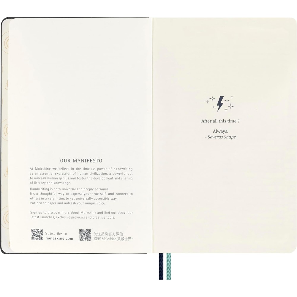 Notatnik w linię Harry Potter Patronum 13 x 21 cm - Moleskine - twarda okładka 100g/m2