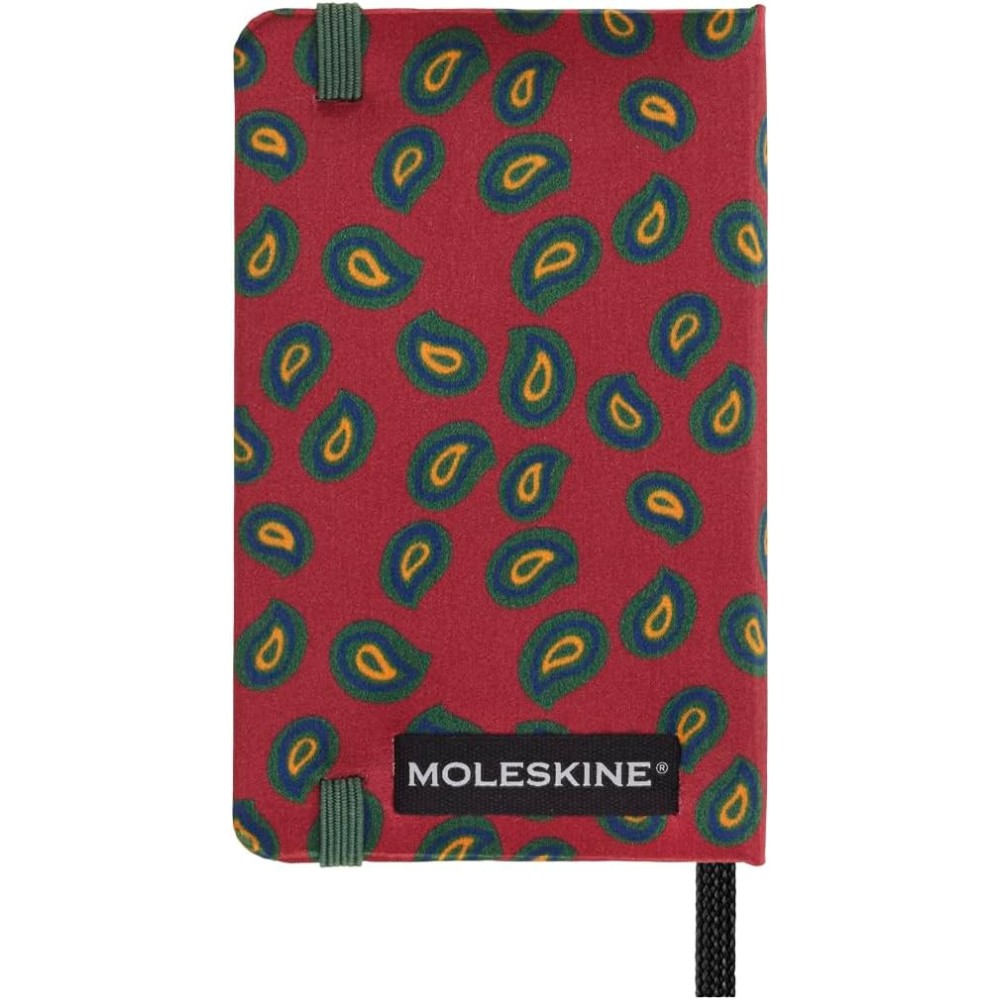 Notebook Paisley 6,5 x 10,5 cm - Moleskine - Bordeaux plain 70g/m2