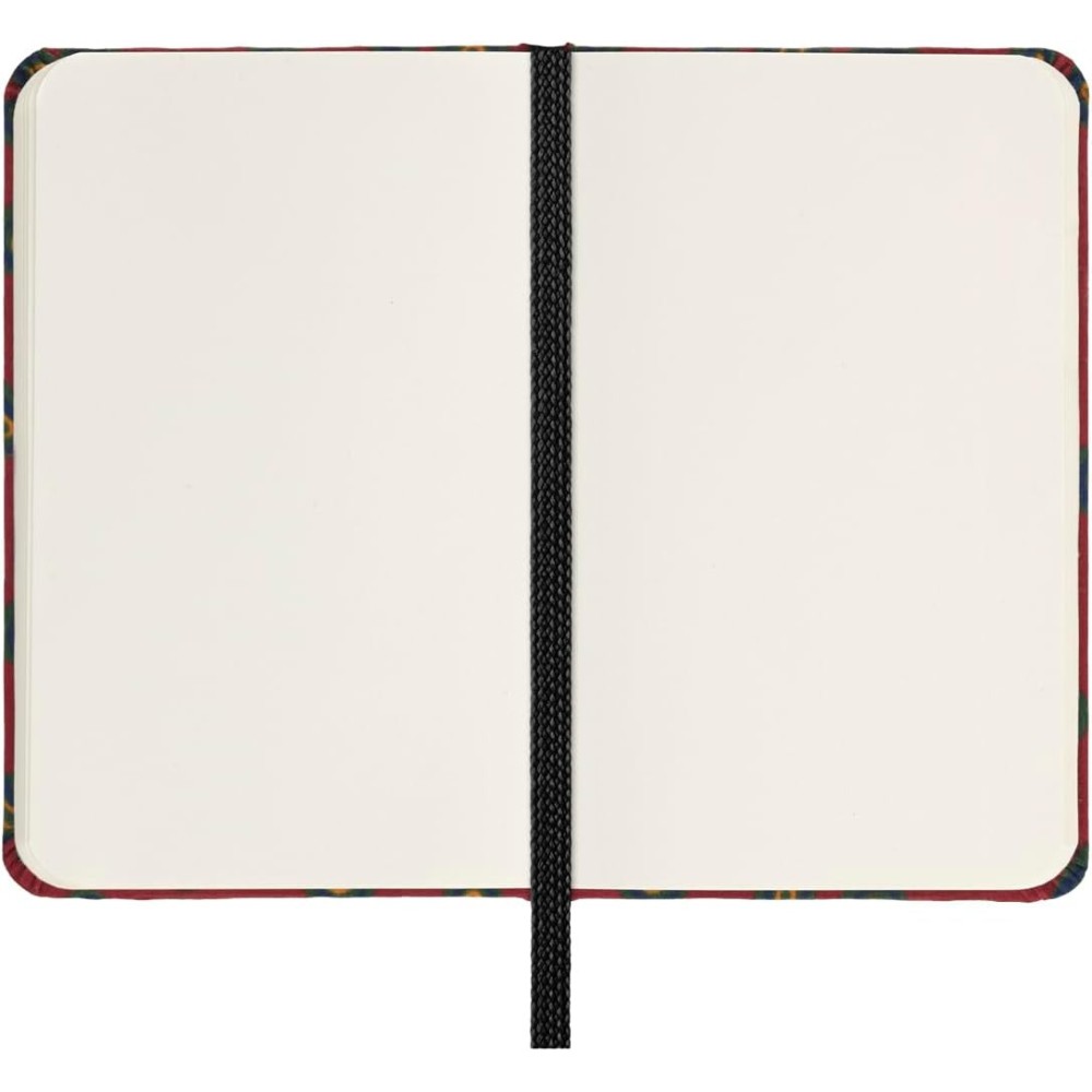 Notatnik gładki Paisley 6,5 x 10,5 cm - Moleskine - bordowy 70g/m2