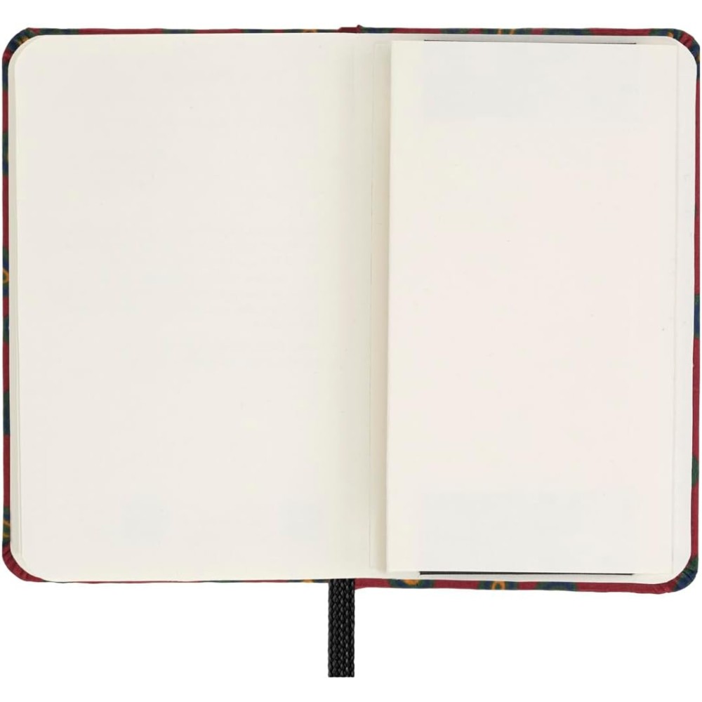 Notatnik gładki Paisley 6,5 x 10,5 cm - Moleskine - bordowy 70g/m2