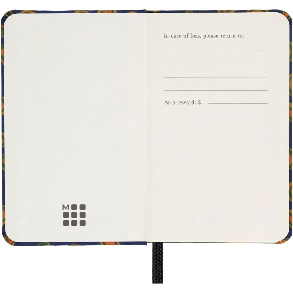 Notebook Paisley 6,5 x 10,5 cm - Moleskine - Blue plain 70g/m2