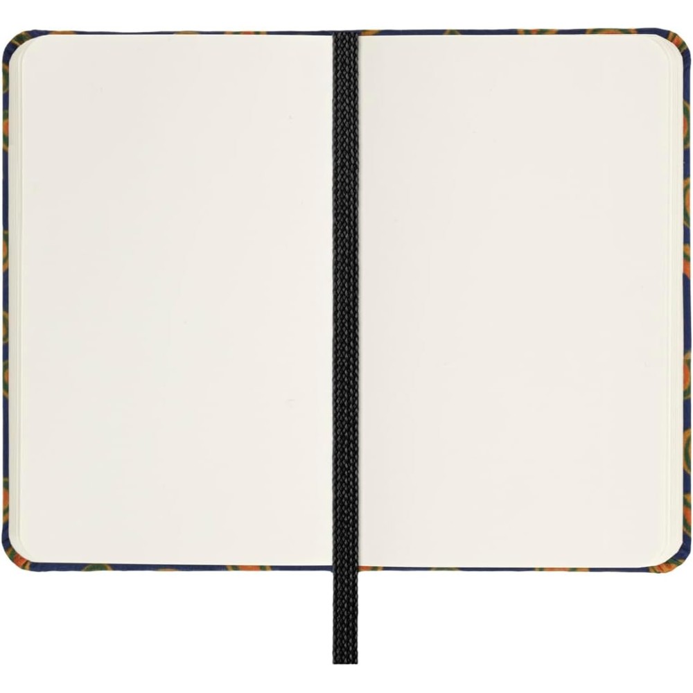 Notatnik gładki Paisley 6,5 x 10,5 cm - Moleskine - niebieski 70g/m2