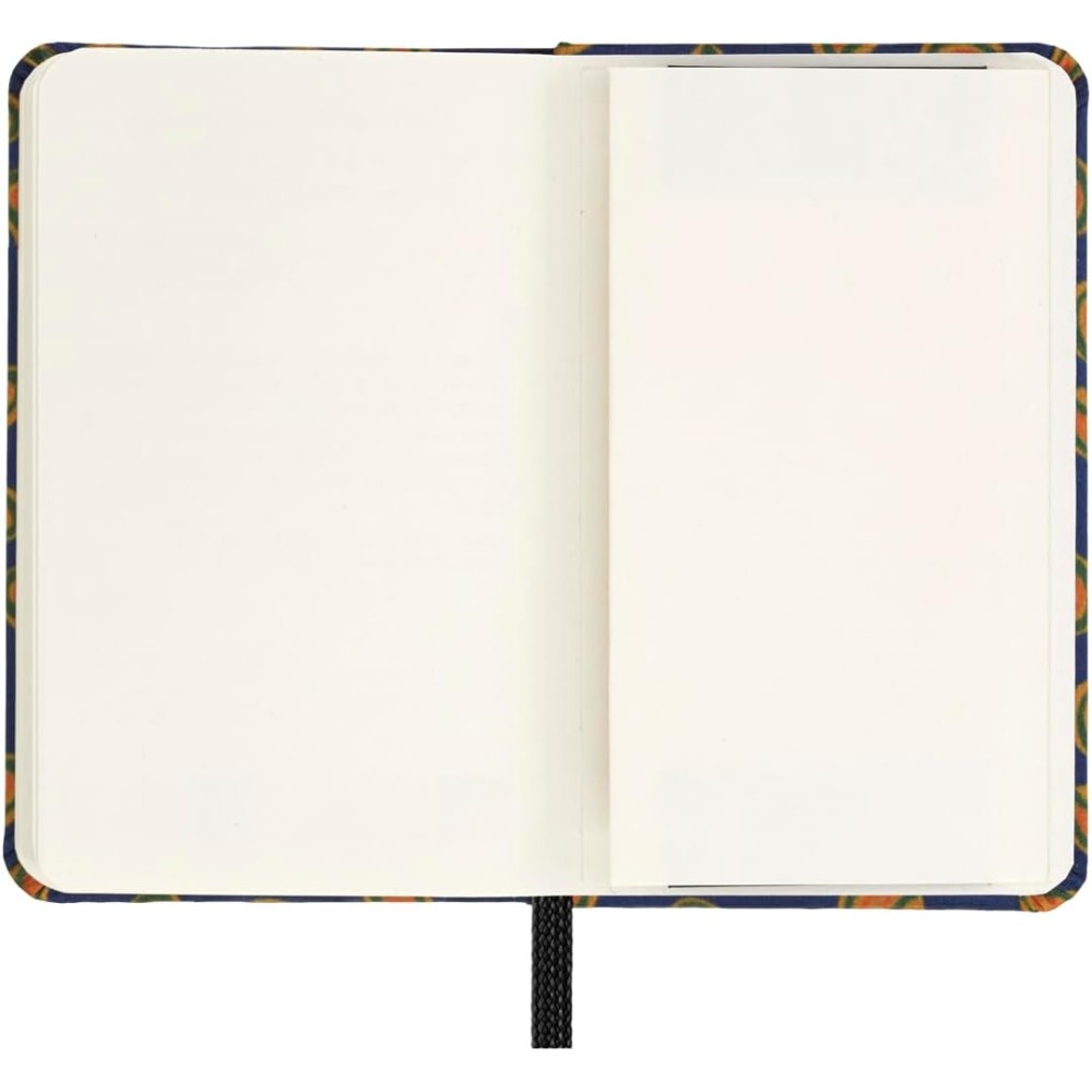 Notatnik gładki Paisley 6,5 x 10,5 cm - Moleskine - niebieski 70g/m2