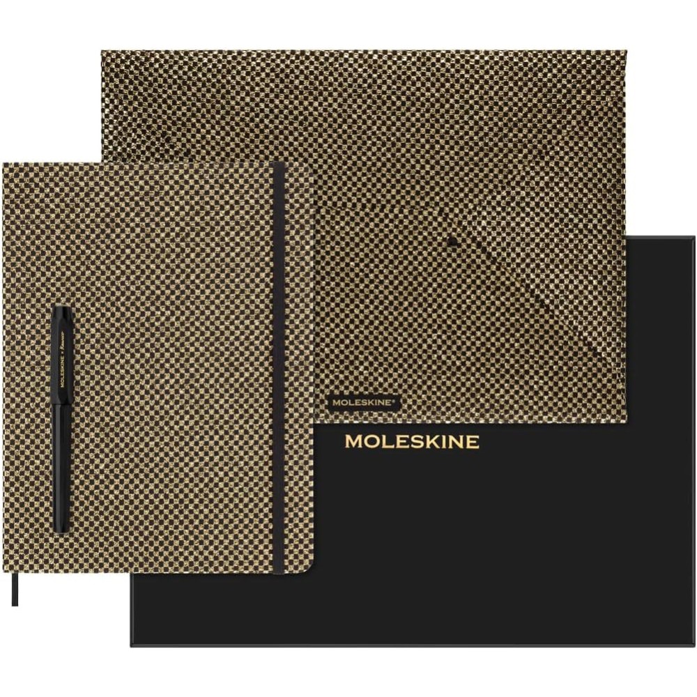 Zestaw kolekcjonerski Shine Metallic - Moleskine x Kaweco - złoty