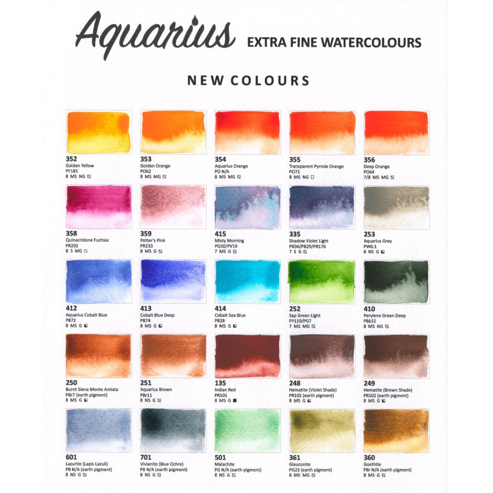 Farba akwarelowa Aquarius - Roman Szmal - 416, Quinacridone Magenta, kostka