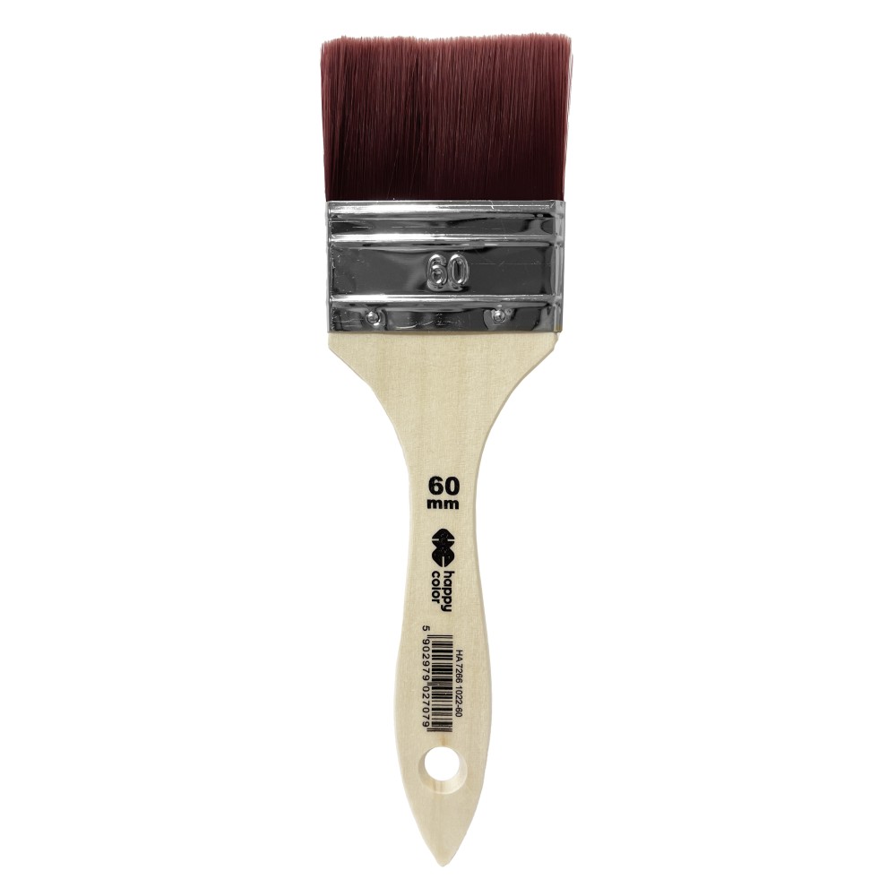 Pędzel płaski syntetyczny Red Wine - Happy Color - nr 60