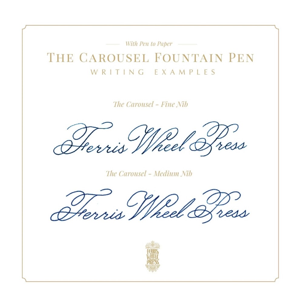 Aluminium Carousel Fountain Pen - Ferris Wheel Press - Serpentine Blooms, M