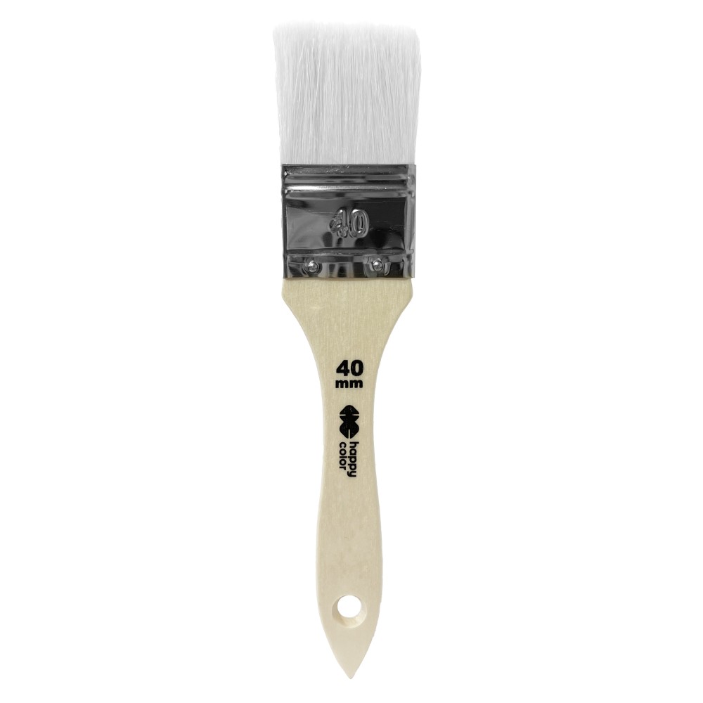 Synthetic nylon flat brush - Happy Color - no. 40