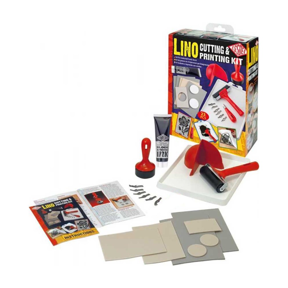 Zestaw do linorytu Lino Cutting & Printing Kit - Essdee - 23 szt.