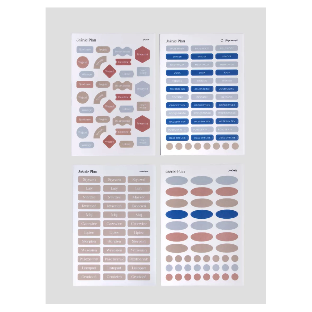 Planning stickers - Jaśnie Plan