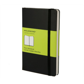 Plain notebook Classic 9 x 14 cm - Moleskine - Black hardcover