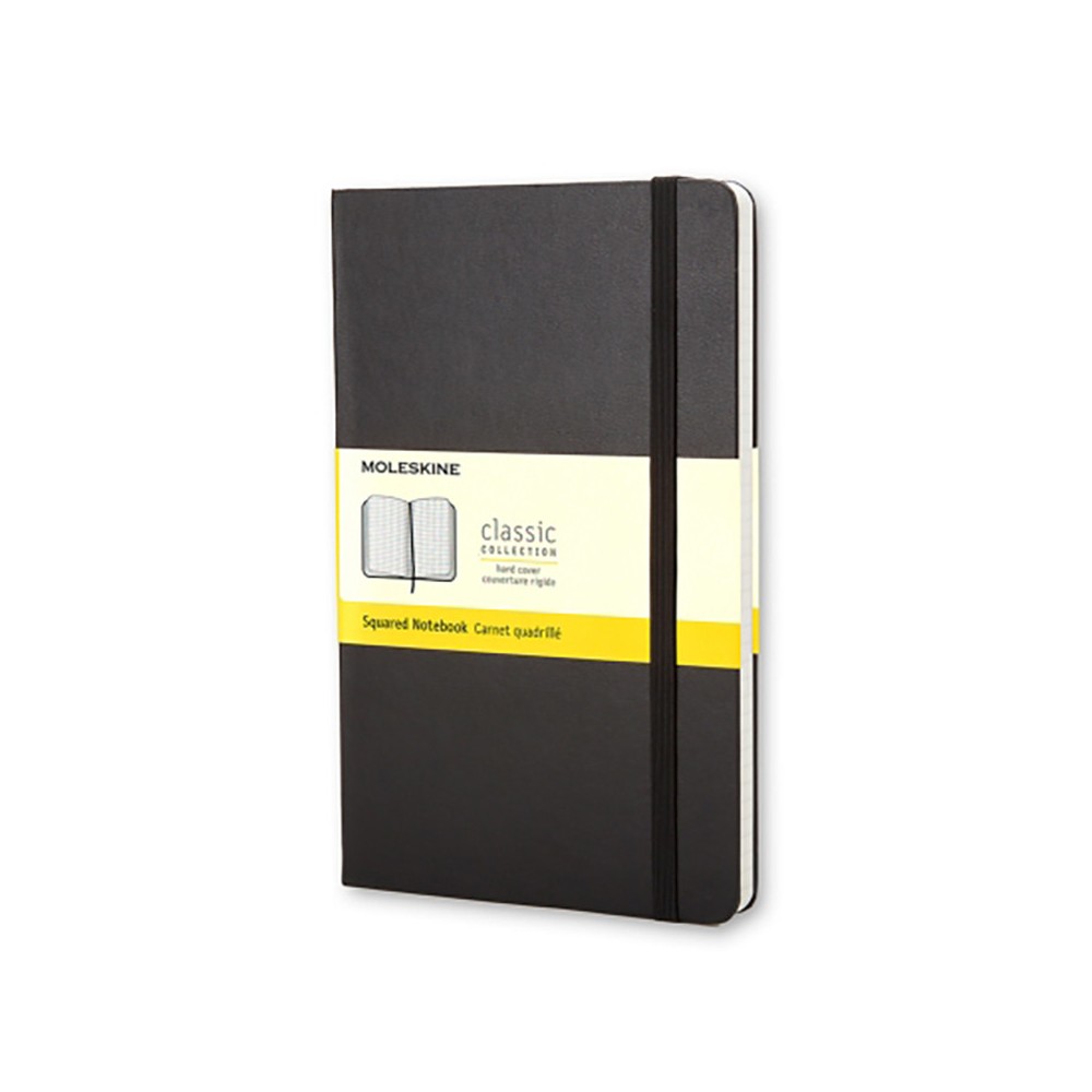 Squared notebook Classic 13 x 21 cm - Moleskine - Black hardcover