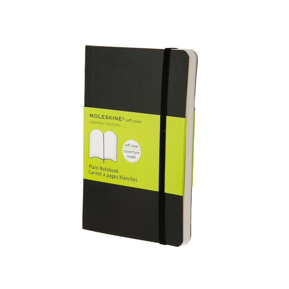 Notatnik gładki Classic 9 x 14 cm - Moleskine - czarny miękka okładka