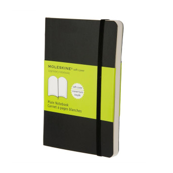 Notatnik gładki Classic 9 x 14 cm - Moleskine - czarny miękka okładka