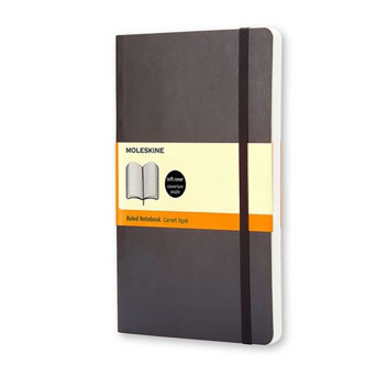 Notatnik w linię Classic 13 x 21 cm - Moleskine - czarny miękka okładka