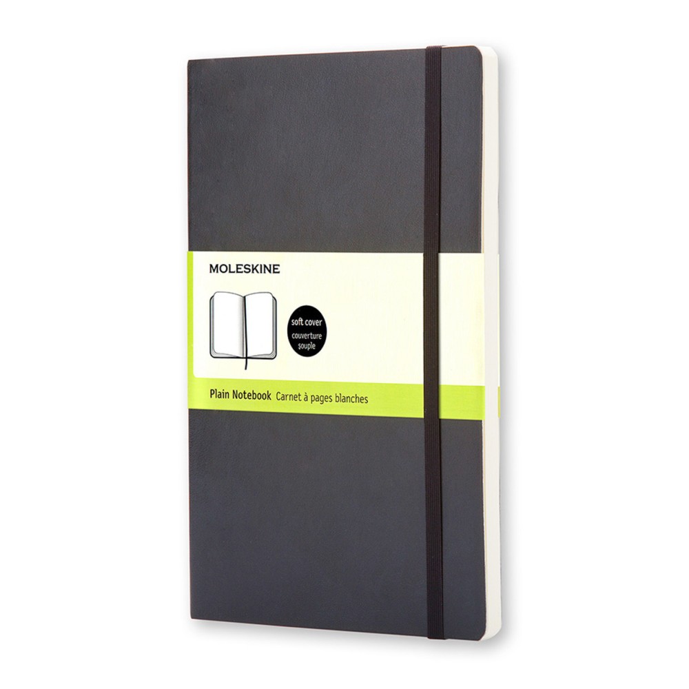 Plain notebook Classic 13 x 21 cm - Moleskine - Black softcover