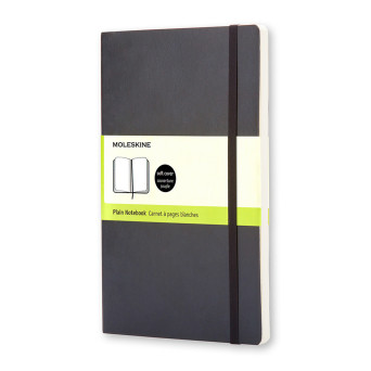 Plain notebook Classic 13 x 21 cm - Moleskine - Black softcover