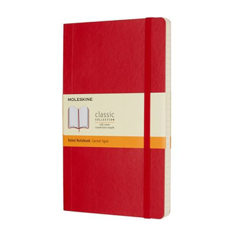Notatnik w linię Classic 13 x 21 cm - Moleskine - czerwony miękka okładka