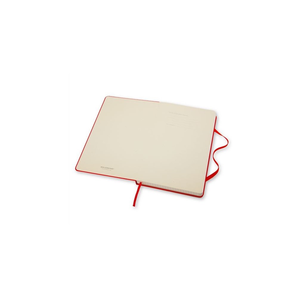 Plain notebook Classic 13 x 21 cm - Moleskine - Red softcover