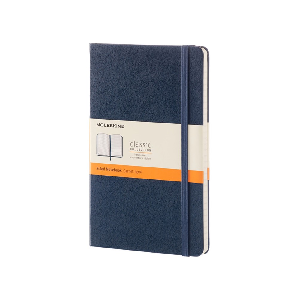 Notatnik w linię Classic 13 x 21 cm - Moleskine - granatowy twarda okładka
