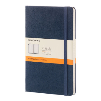 Ruled notebook Classic 13 x 21 cm - Moleskine - Sapphire Blue hardcover