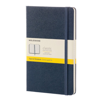 Squared notebook Classic 13 x 21 cm - Moleskine - Sapphire Blue hardcover