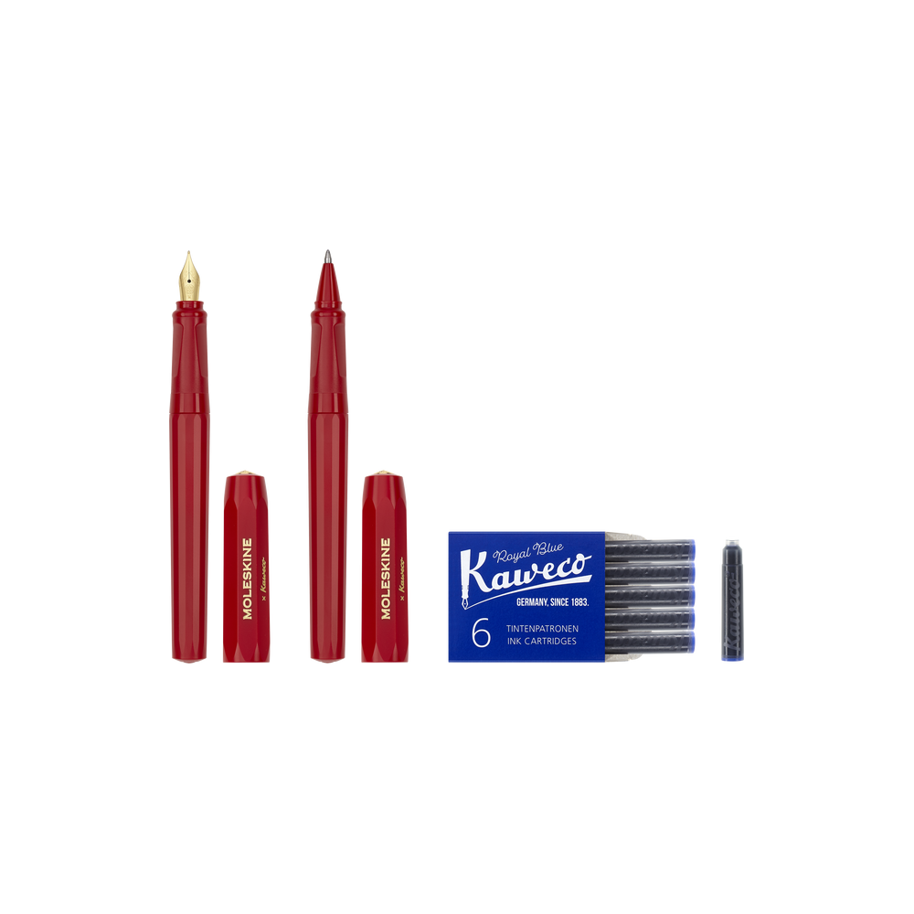 Set of fountain pen and ballpoint pen - Kaweco x Moleskine - Red