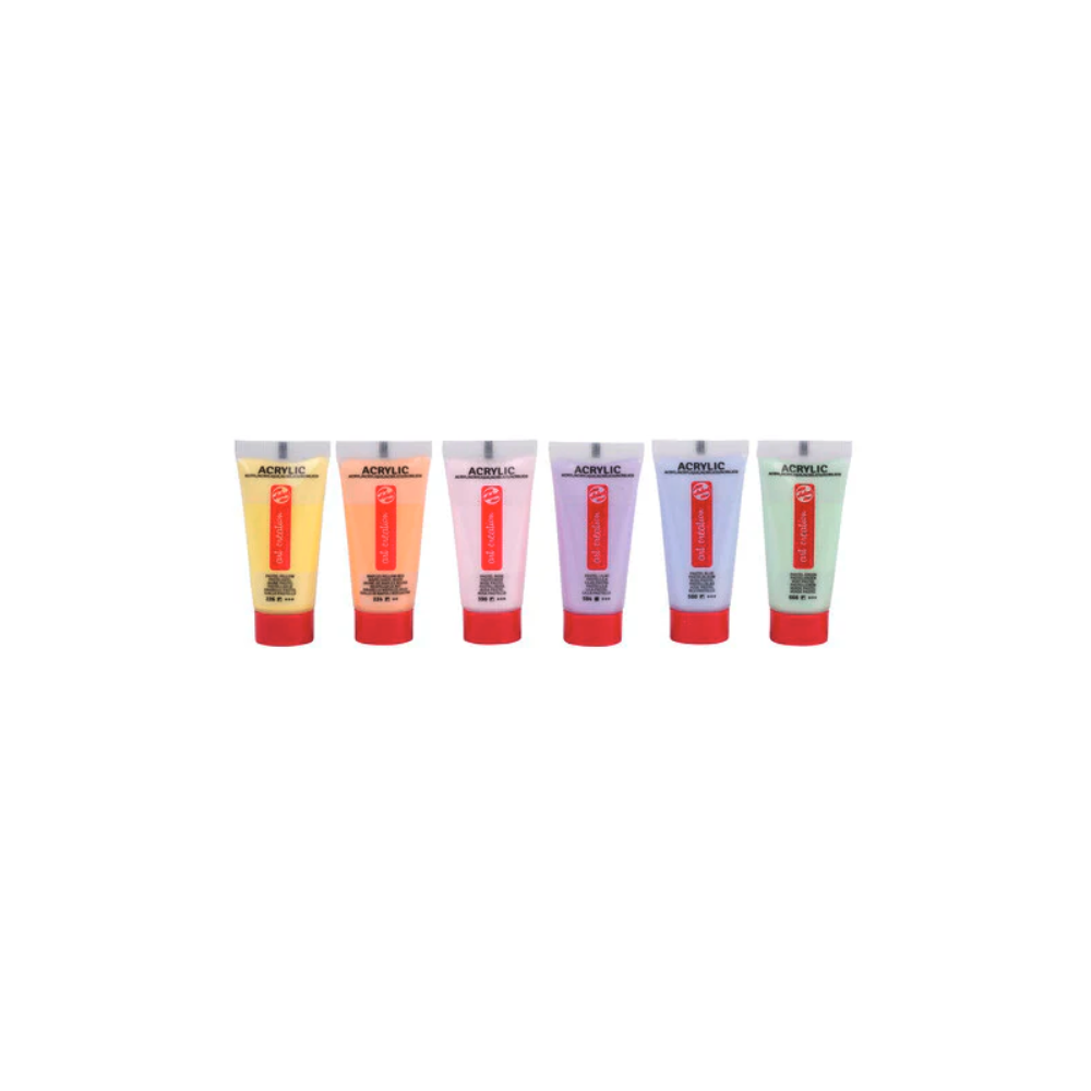 Set of acrylic paints in tubes - Amsterdam - Pastel, 6 colors x 20 ml