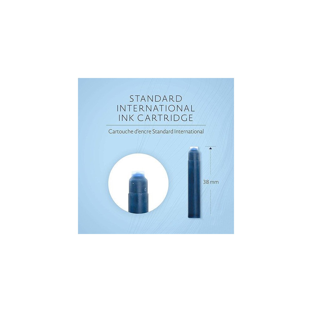 Short International Ink Cartridges - Waterman - Serenity Blue, 6 pcs.