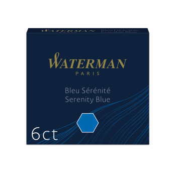 Short International Ink Cartridges - Waterman - Serenity Blue, 6 pcs.