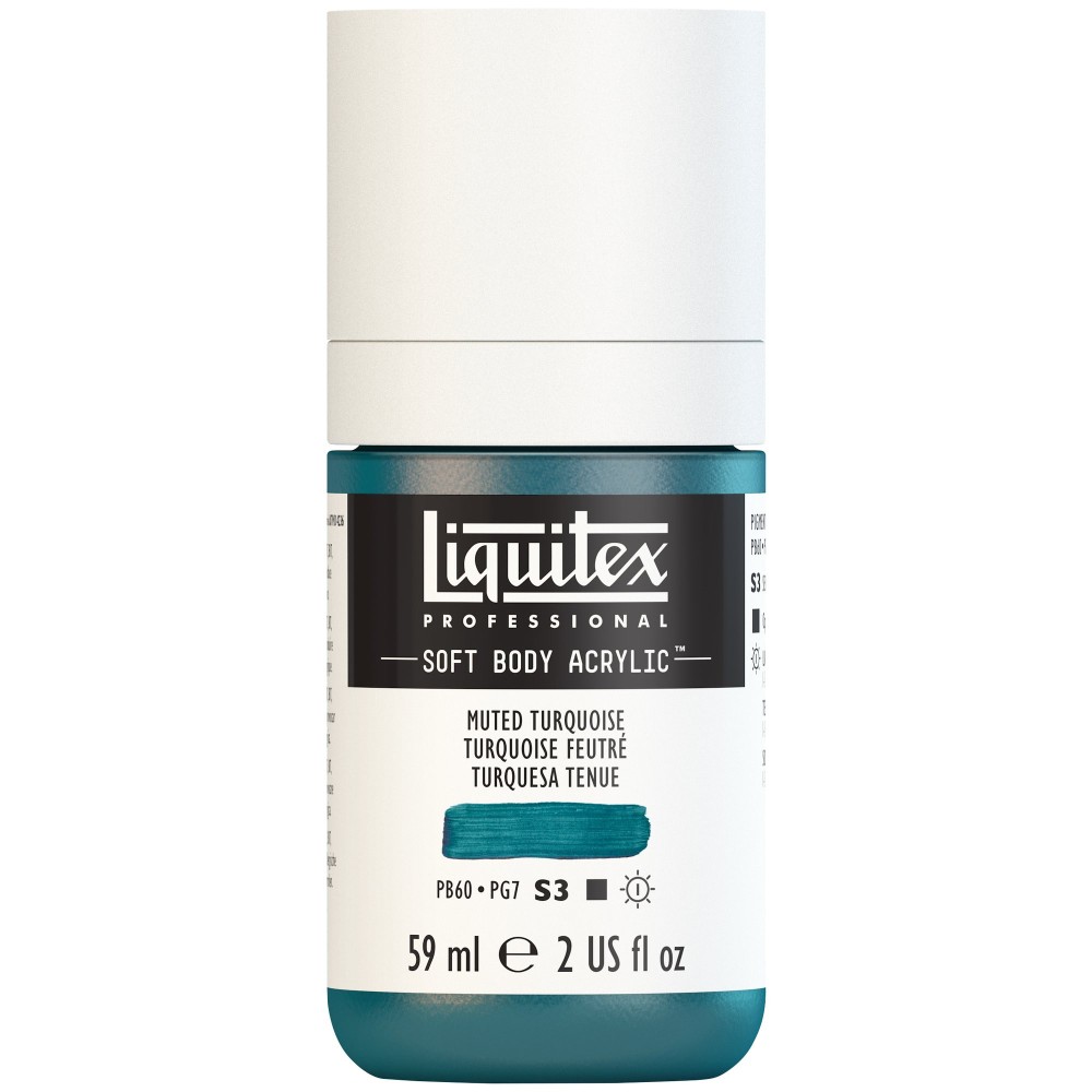 Farba akrylowa Soft Body - Liquitex - Muted Turquoise, 59 ml