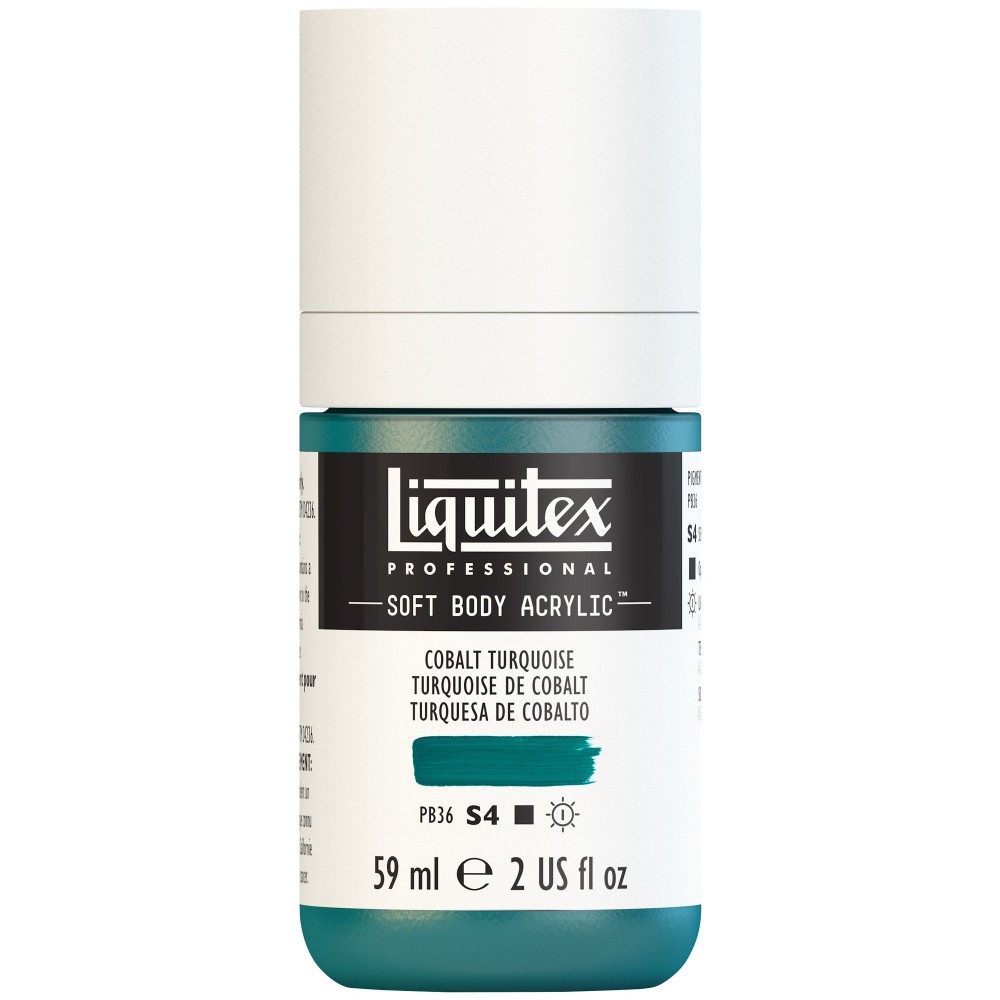 Farba akrylowa Soft Body - Liquitex - Cobalt Turquoise, 59 ml