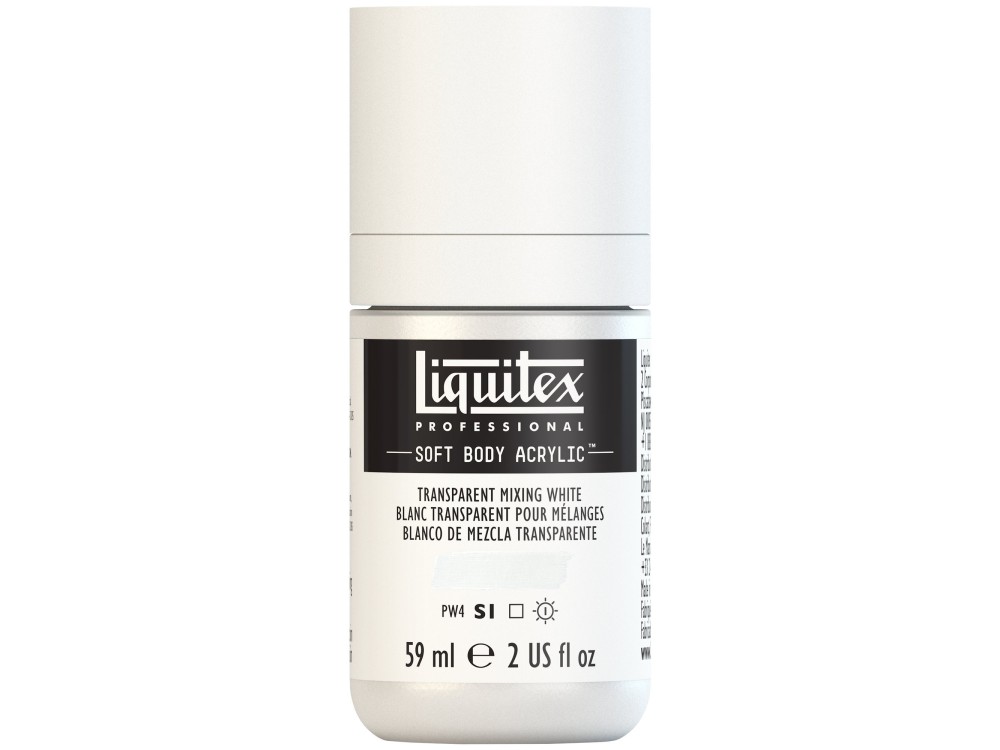 Farba akrylowa Soft Body - Liquitex - Transparent Mixing White, 59 ml