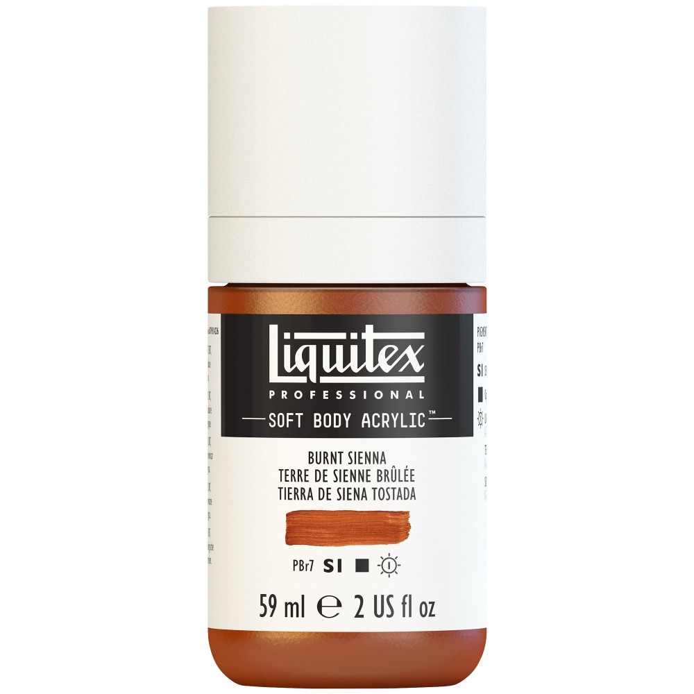 Farba akrylowa Soft Body - Liquitex - Burnt Sienna, 59 ml