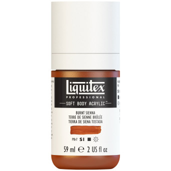 Farba akrylowa Soft Body - Liquitex - Burnt Sienna, 59 ml