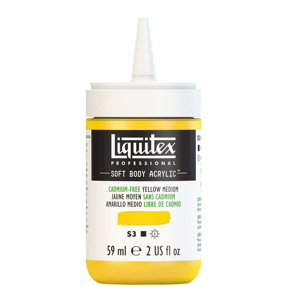 Farba akrylowa Soft Body - Liquitex - Cadmium Free Yellow Medium, 59 ml