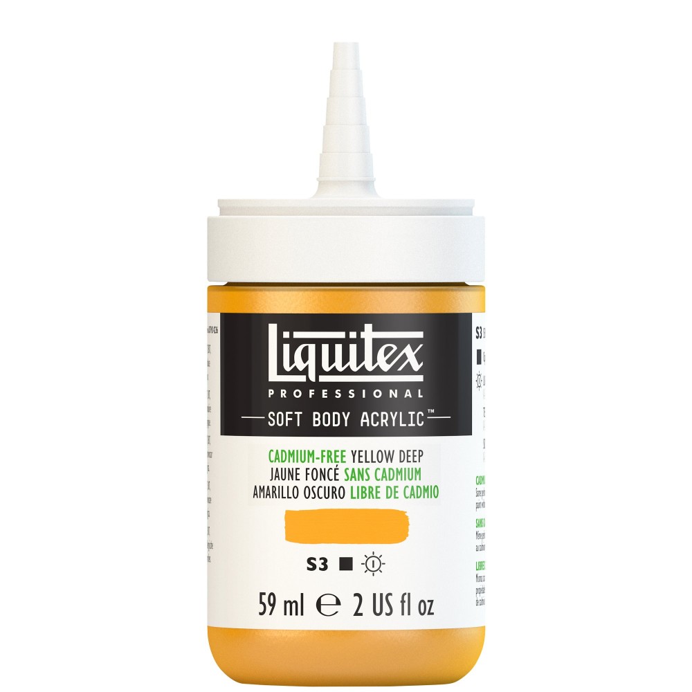 Farba akrylowa Soft Body - Liquitex - Cadmium Free Yellow Deep, 59 ml