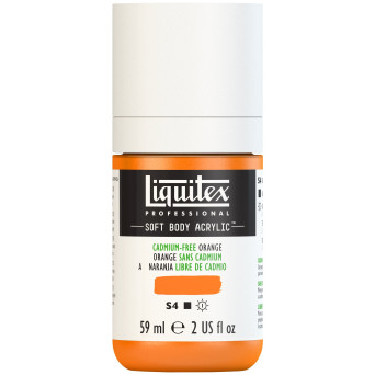 Acrylic Soft Body paint - Liquitex - Cadmium Free Orange, 59 ml