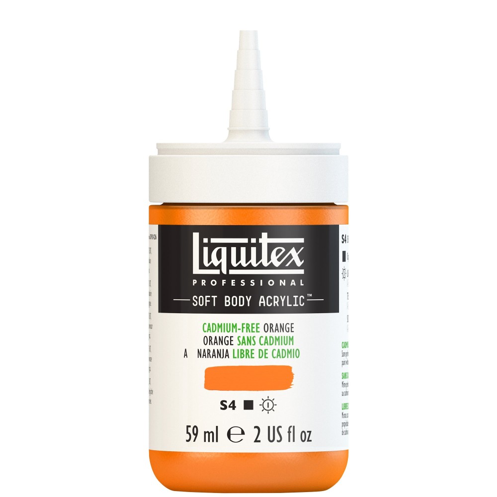 Acrylic Soft Body paint - Liquitex - Cadmium Free Orange, 59 ml