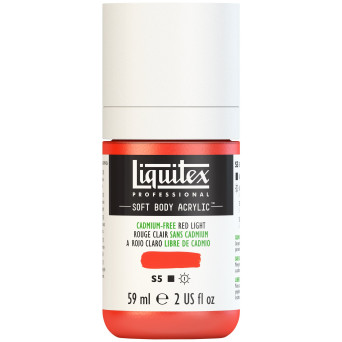 Farba akrylowa Soft Body - Liquitex - Cadmium Free Red Light, 59 ml