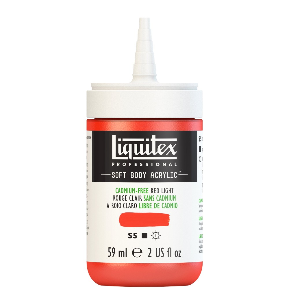 Acrylic Soft Body paint - Liquitex - Cadmium Free Red Light, 59 ml