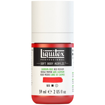 Farba akrylowa Soft Body - Liquitex - Cadmium Free Red Medium, 59 ml