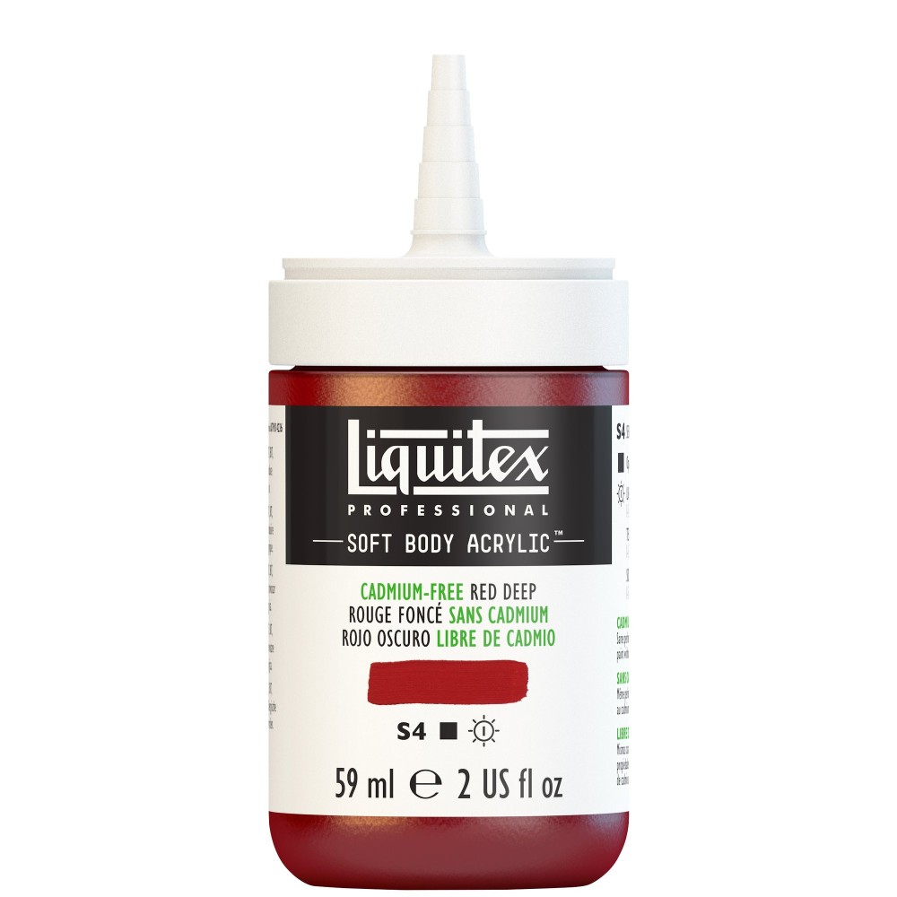 Farba akrylowa Soft Body - Liquitex - Cadmium Free Red Deep, 59 ml