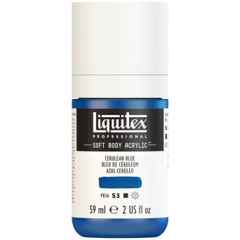 Acrylic Soft Body paint - Liquitex - Cerulean Blue, 59 ml