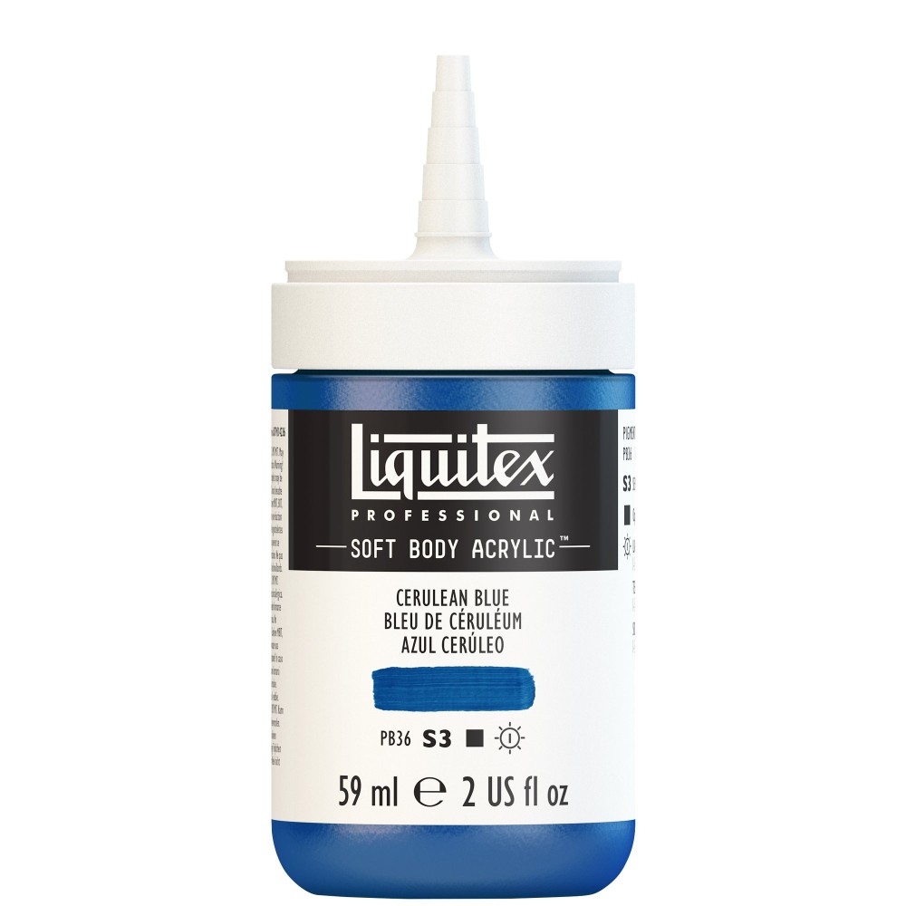 Farba akrylowa Soft Body - Liquitex - Cerulean Blue, 59 ml