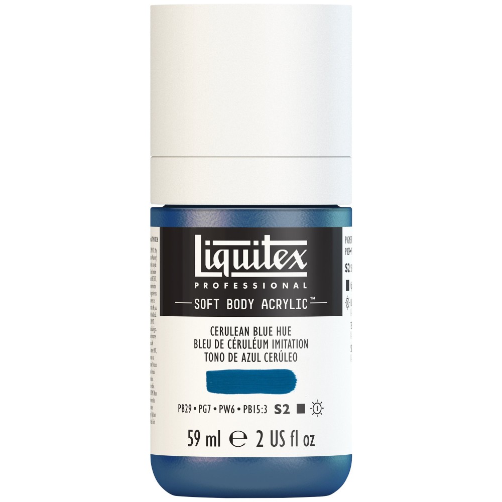 Acrylic Soft Body paint - Liquitex - Cerulean Blue Hue, 59 ml