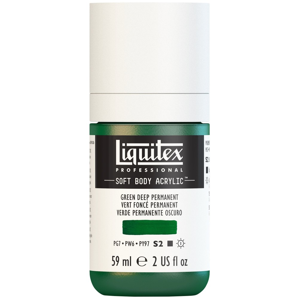 Farba akrylowa Soft Body - Liquitex - Green Deep Permanent, 59 ml