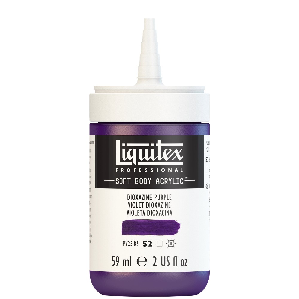 Farba akrylowa Soft Body - Liquitex - Dioxazine Purple, 59 ml