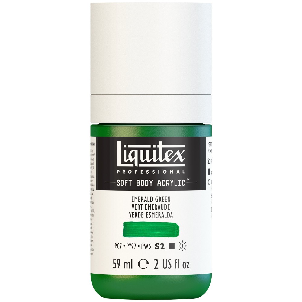 Farba akrylowa Soft Body - Liquitex - Emerald Green, 59 ml