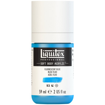 Farba akrylowa Soft Body - Liquitex - Fluo Blue, 59 ml